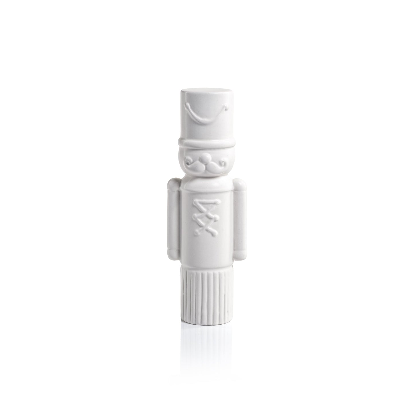 Decorative Ceramic Soldier - Matt White - Medium