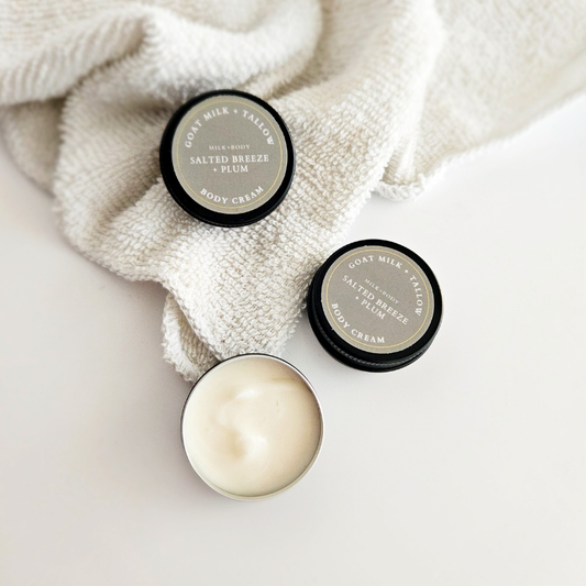 Salted Breeze + Plum Mini Goat Milk + Tallow Body Cream