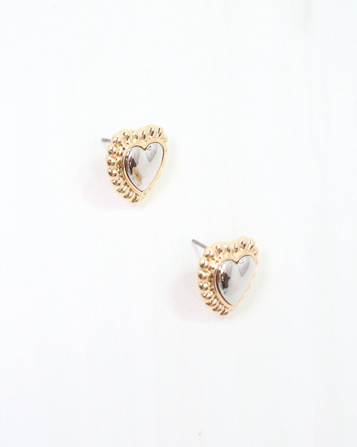 Howell Heart Stud Gold Silver