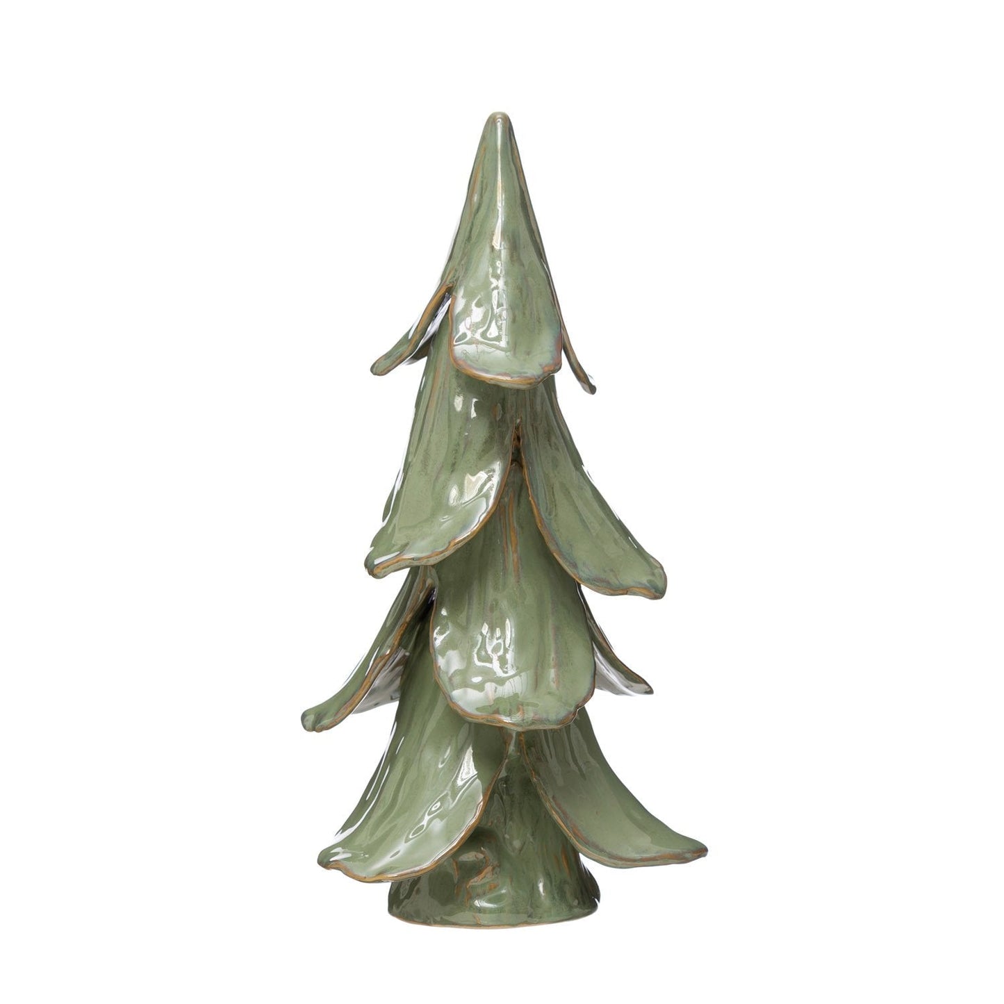 Glazed Stoneware Christmas Tree - Mint