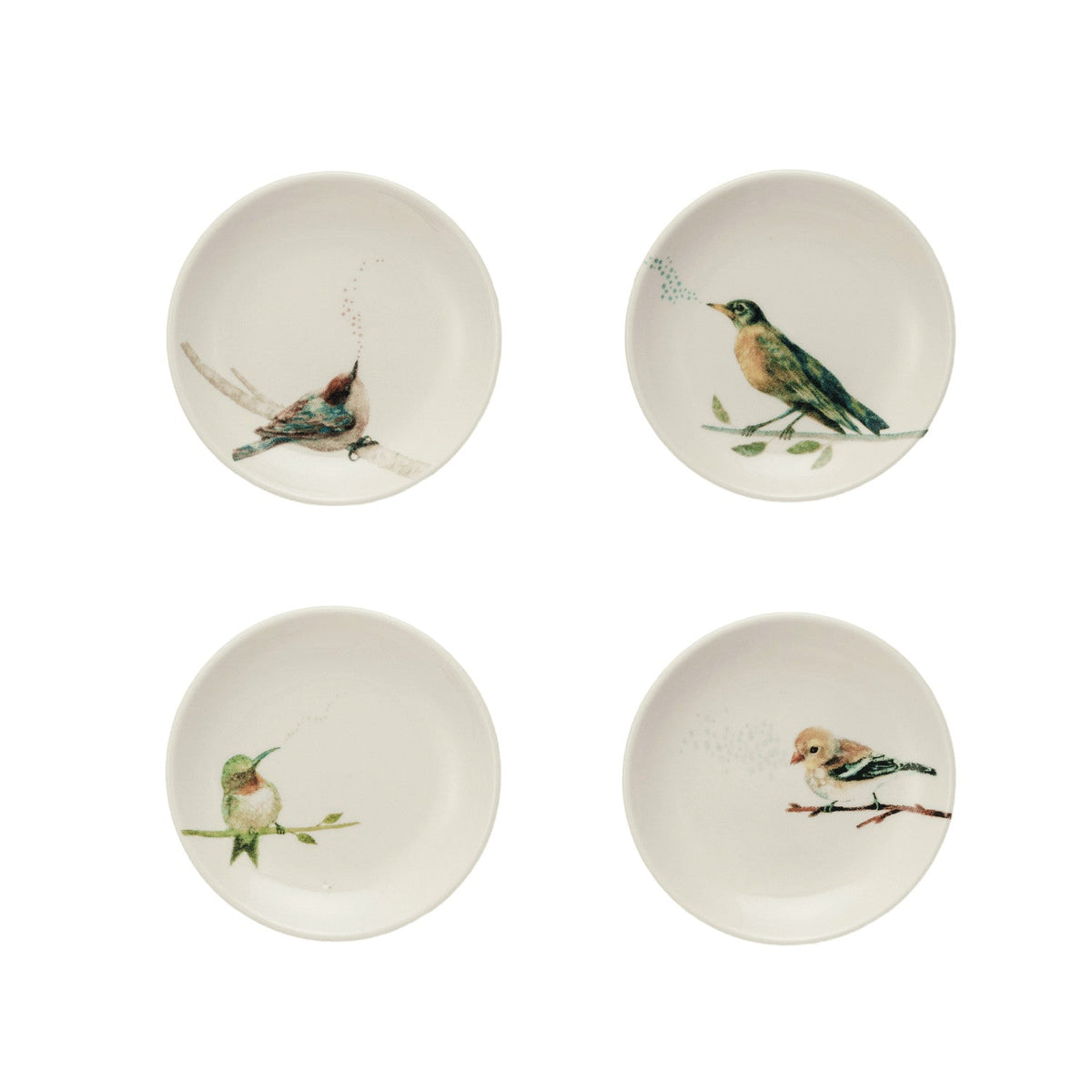 Stoneware Dish w/Bird on Branch