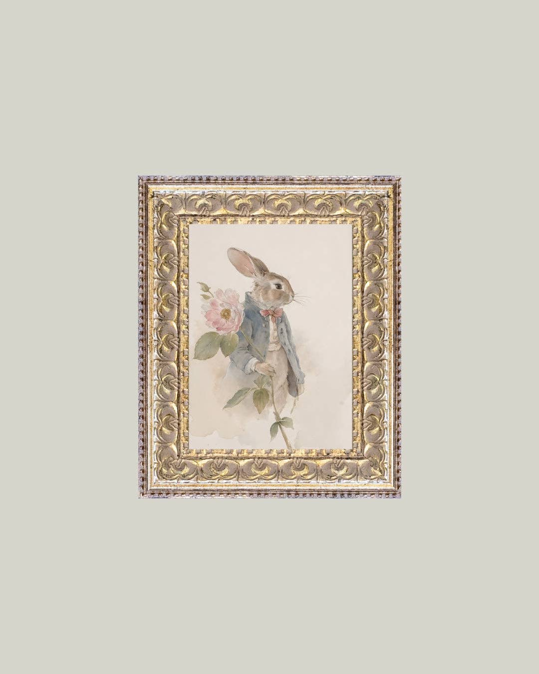 Watercolor Bunny Framed: 5x7