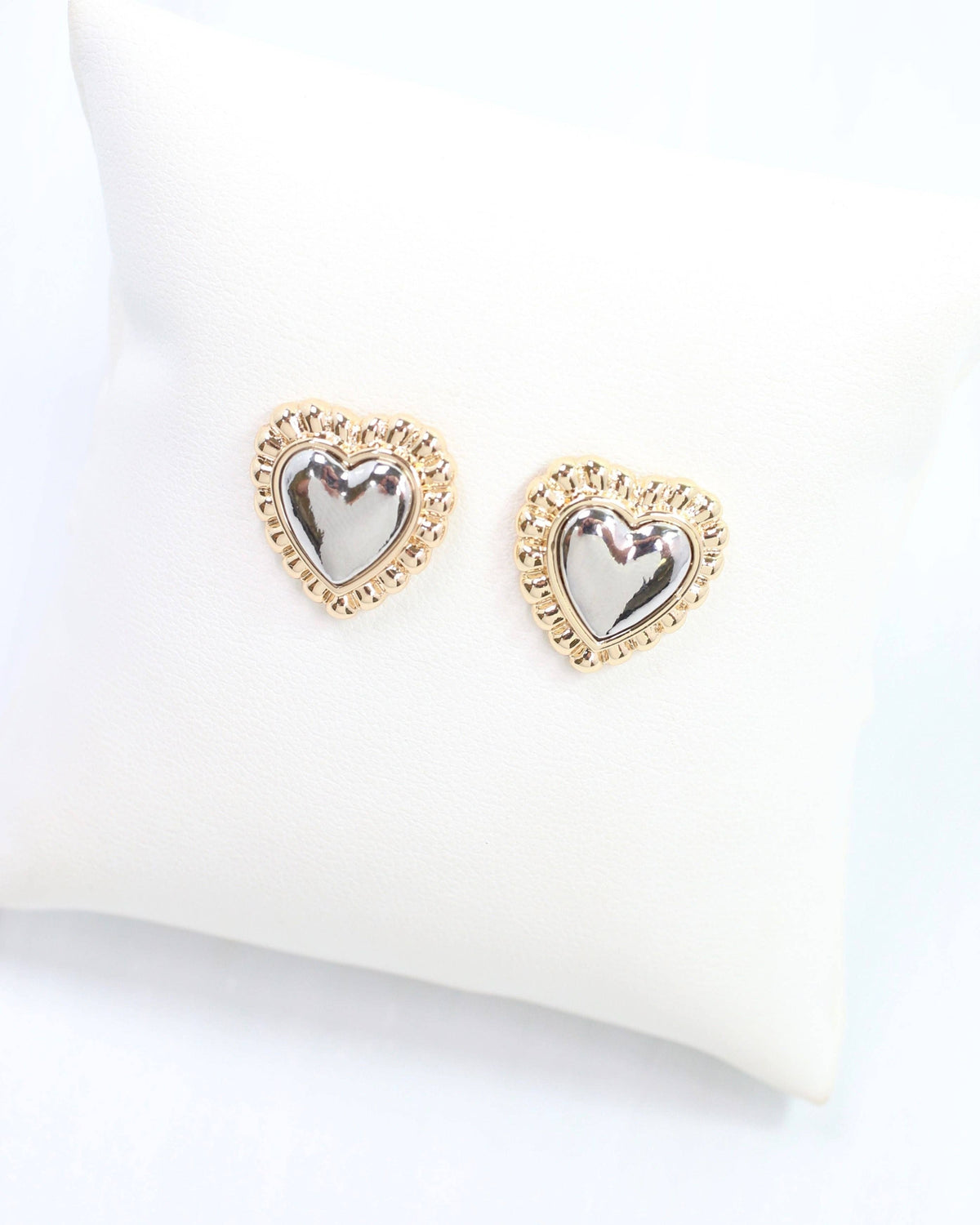 Howell Heart Stud Gold Silver