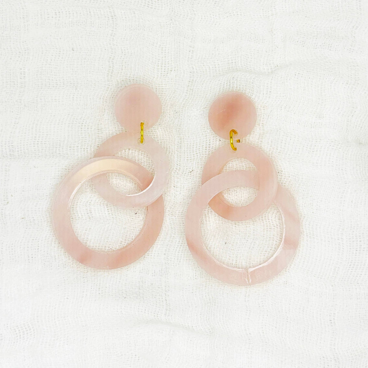Trinity Earrings: Blush