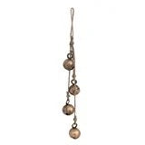 11-1/2"H Hanging Metal Jingle Bells on Jute Rope