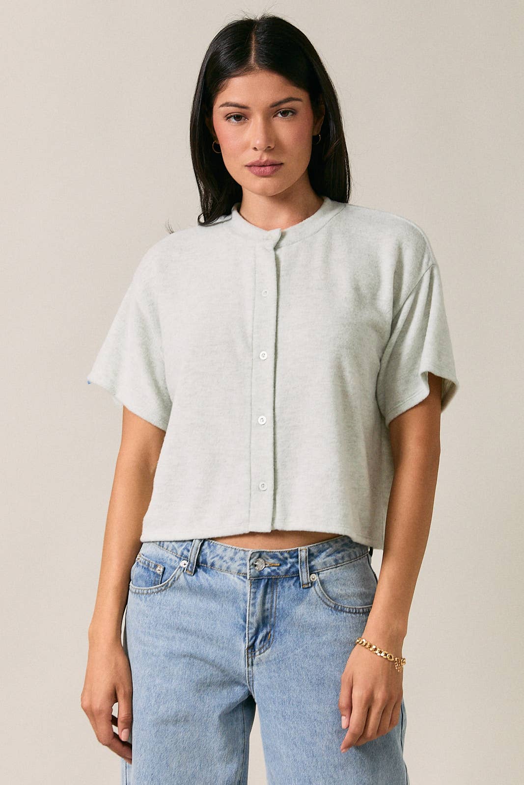 CCloud Soft Button Knit Top