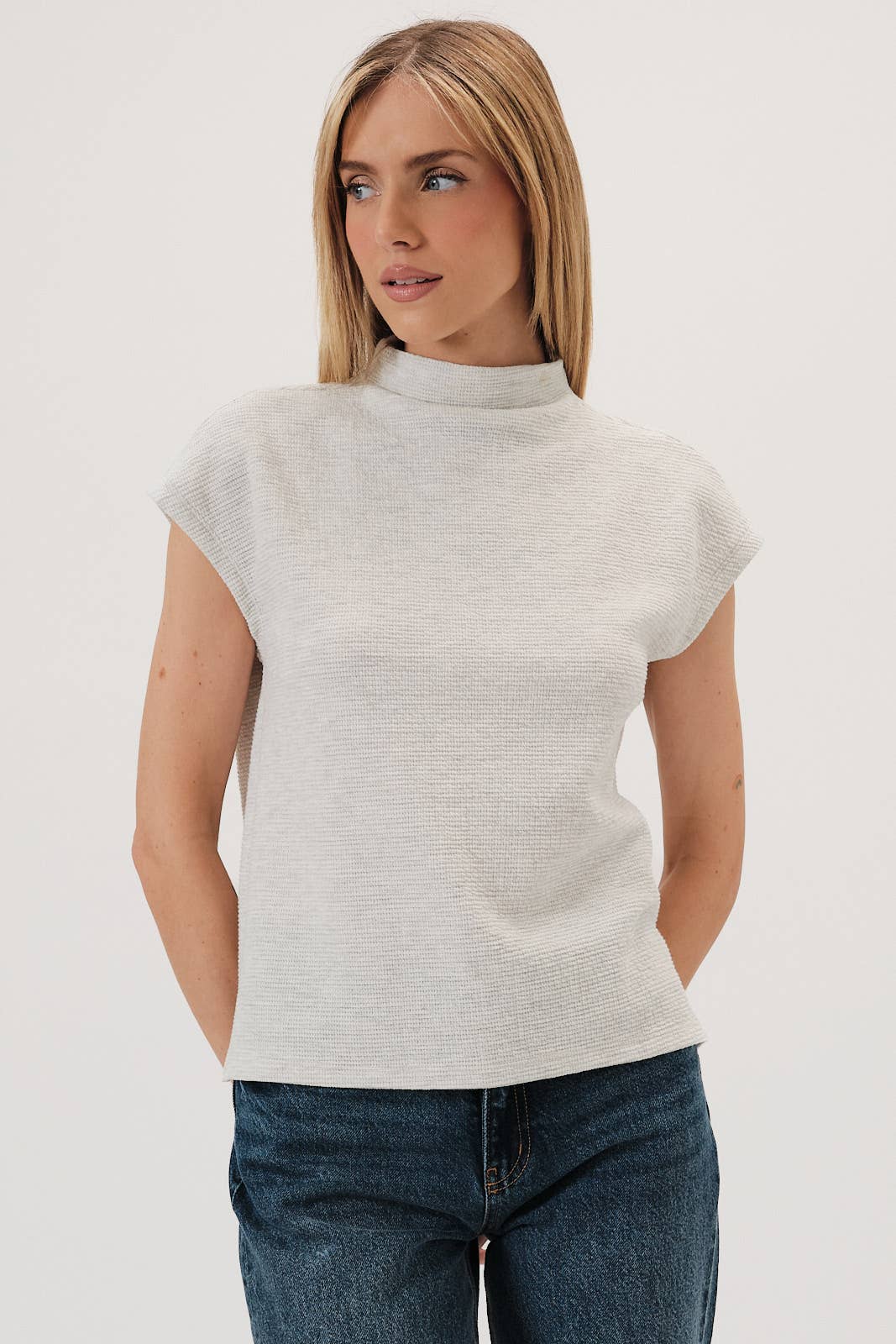 Quiet Luxury Mock Neck Top