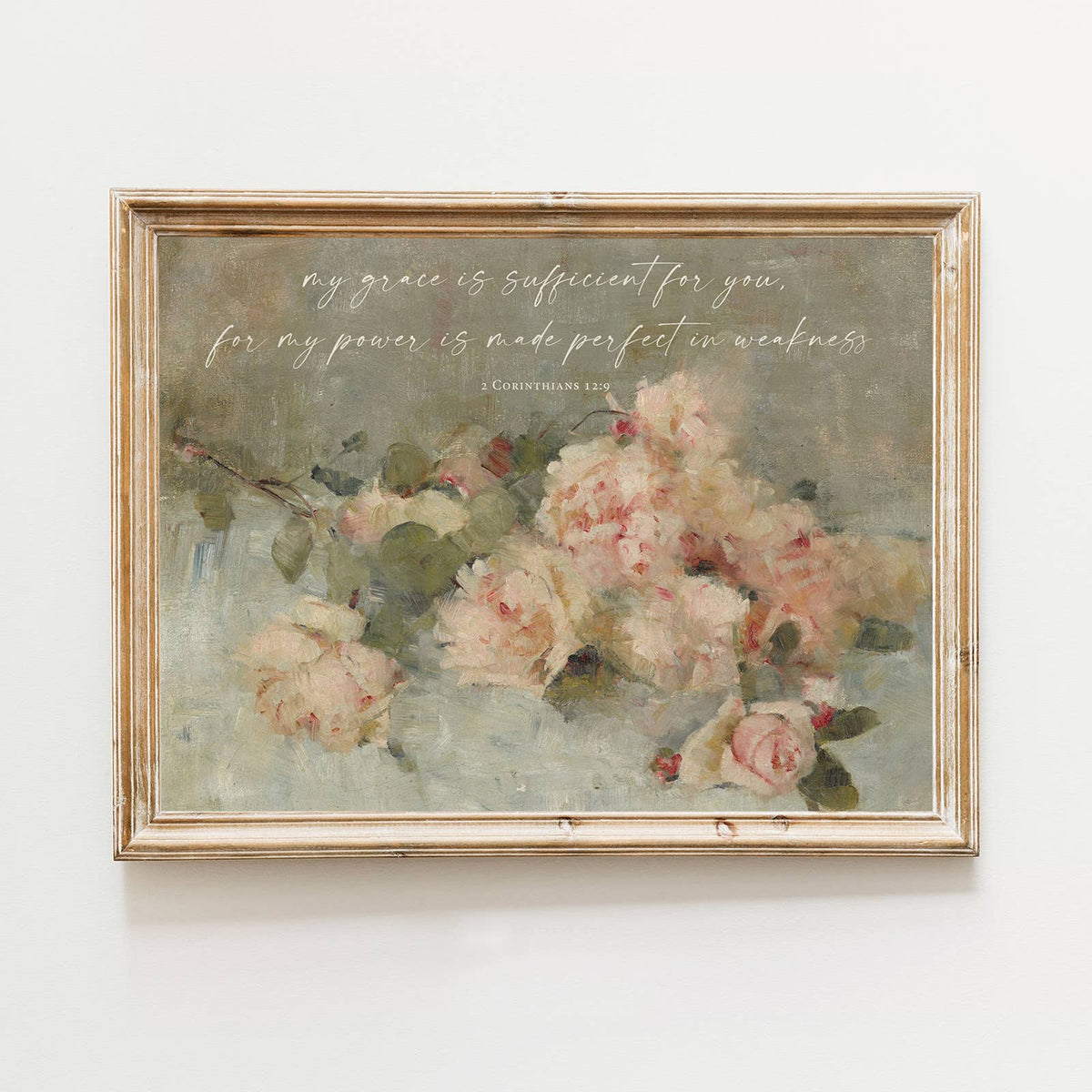 Grace is Sufficient - Wall Art Print Christian Gift Decor: 5x7
