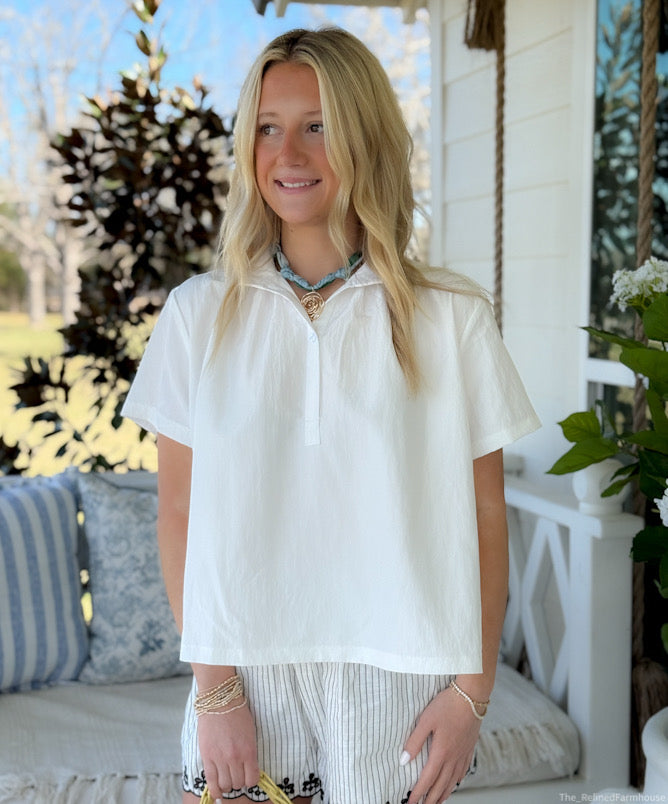 Meadow Stripe Embroidered Shorts