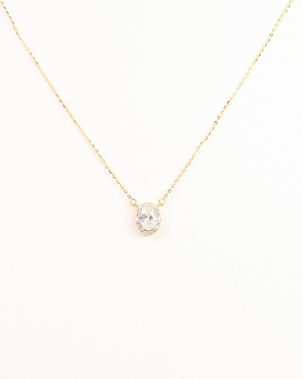 Knightbridge Crystal Necklace Gold