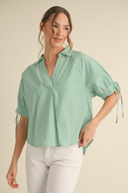 Mint Stripe Breeze Top