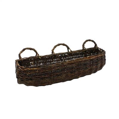 Willow Rectangle Wall Basket - Lrg - Natural
