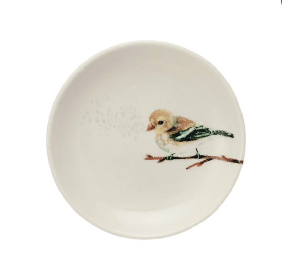 Stoneware Dish w/Bird on Branch