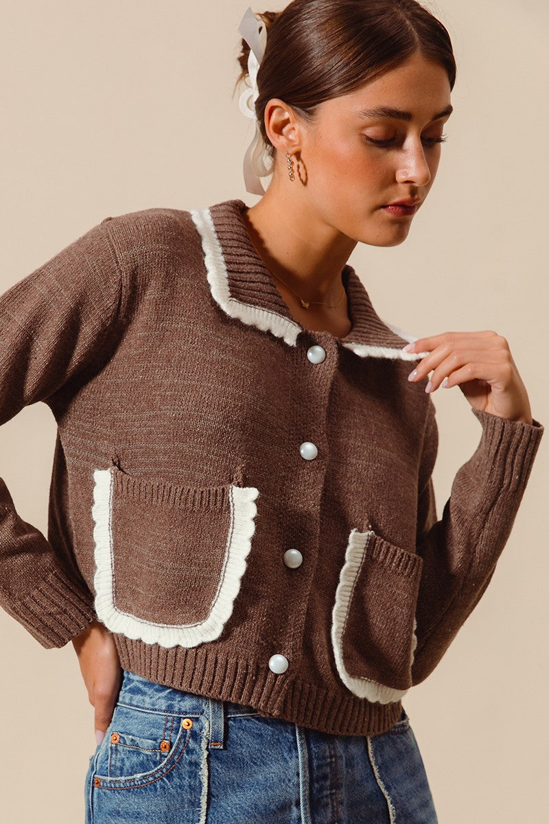 The Charlotte Contrast Cardigan