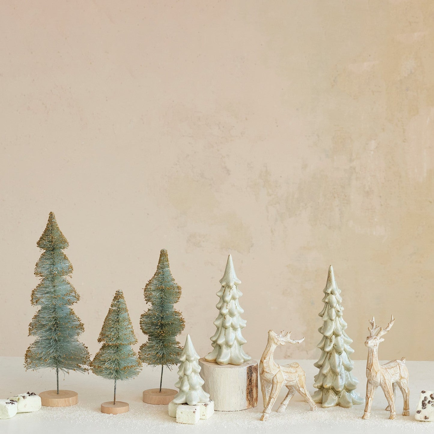 Stoneware Tree, Reactive Glaze | Light Green (Each One Will Vary)