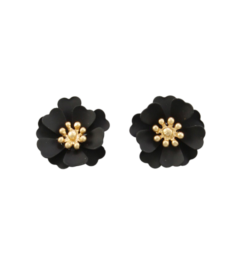 Black Petal Stud