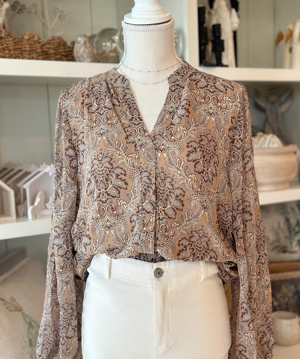 Floral Print Chiffon Top