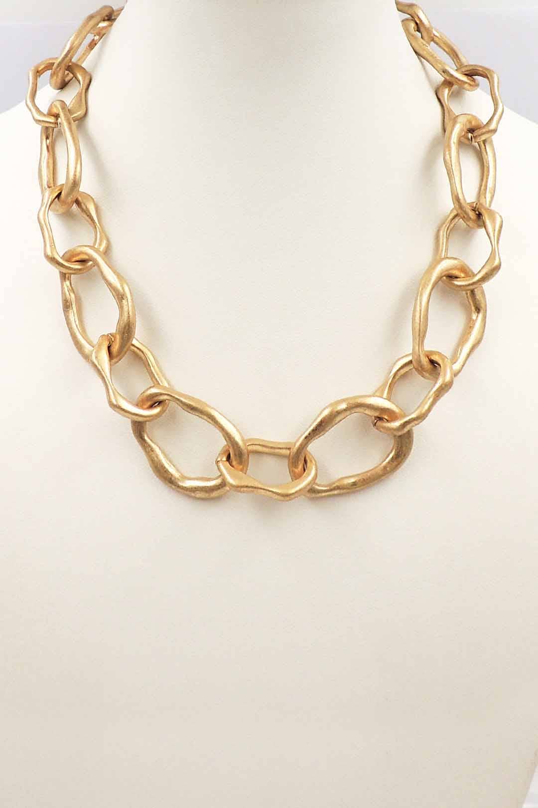 Thick Gold Open Chain 18" Necklace