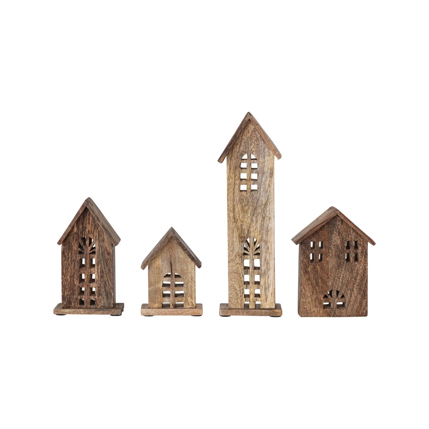 Carved Mango Wood Houses | Natural