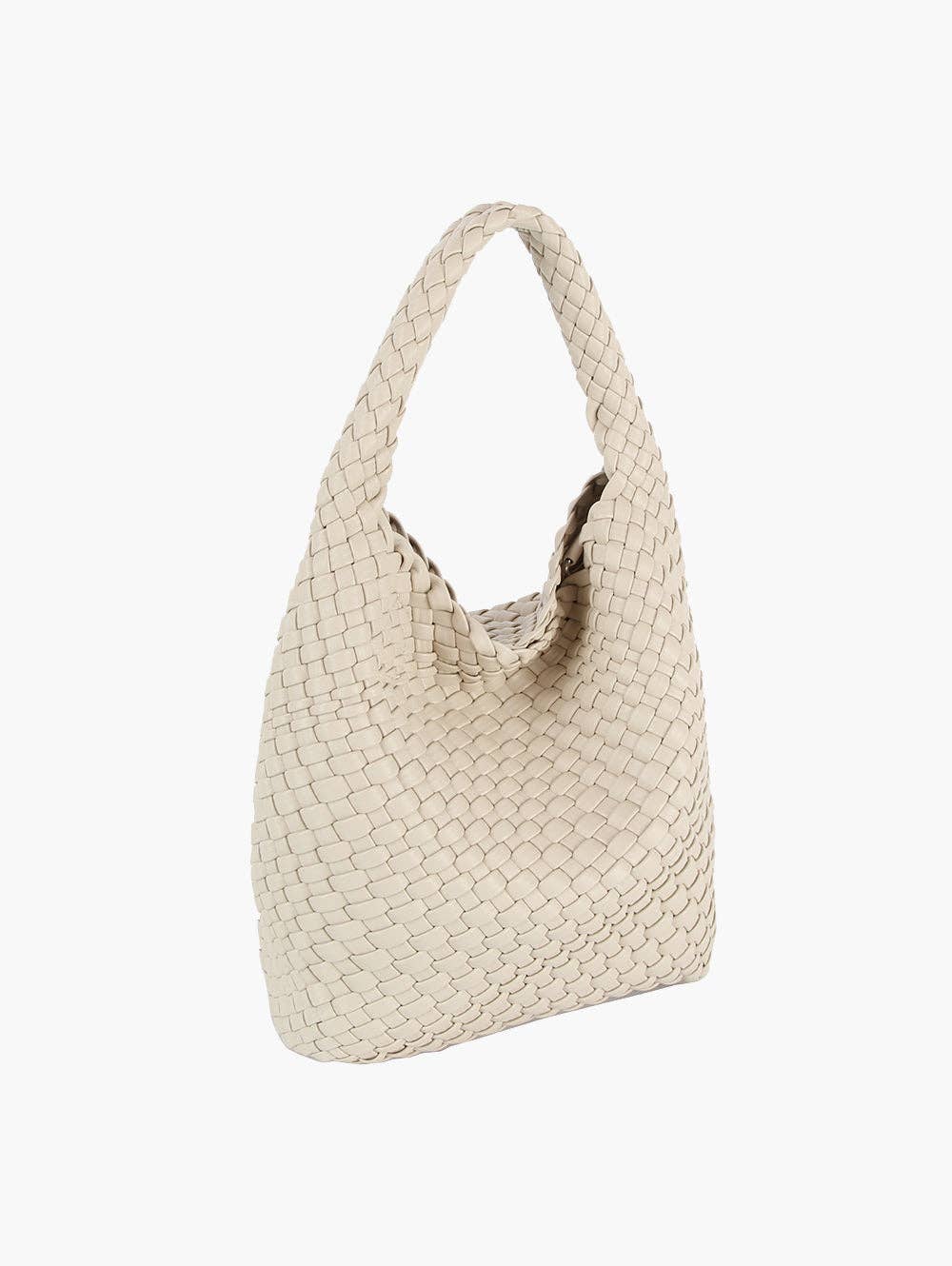 Hobo Handbag With Detachable Shoulder Strap: GREY