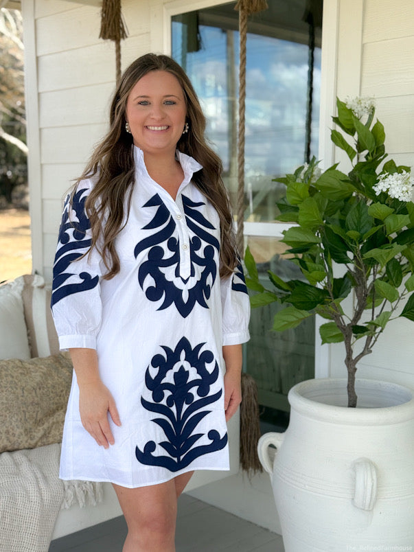 The Kensington Appliqué Dress