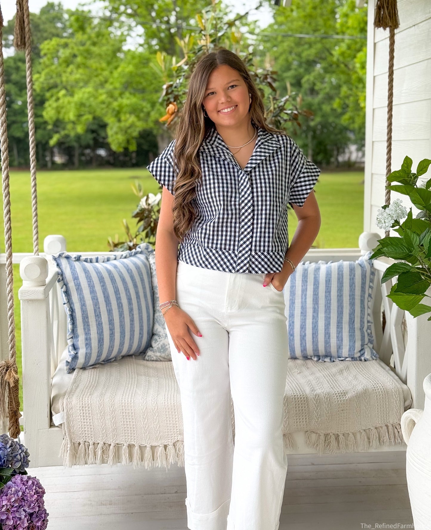 Chic in Check Blouse