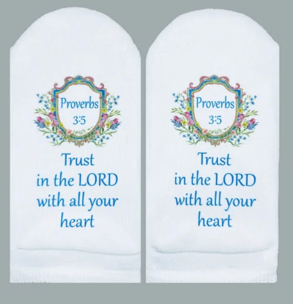 Proverbs 3:5 Trust in the Lord socks