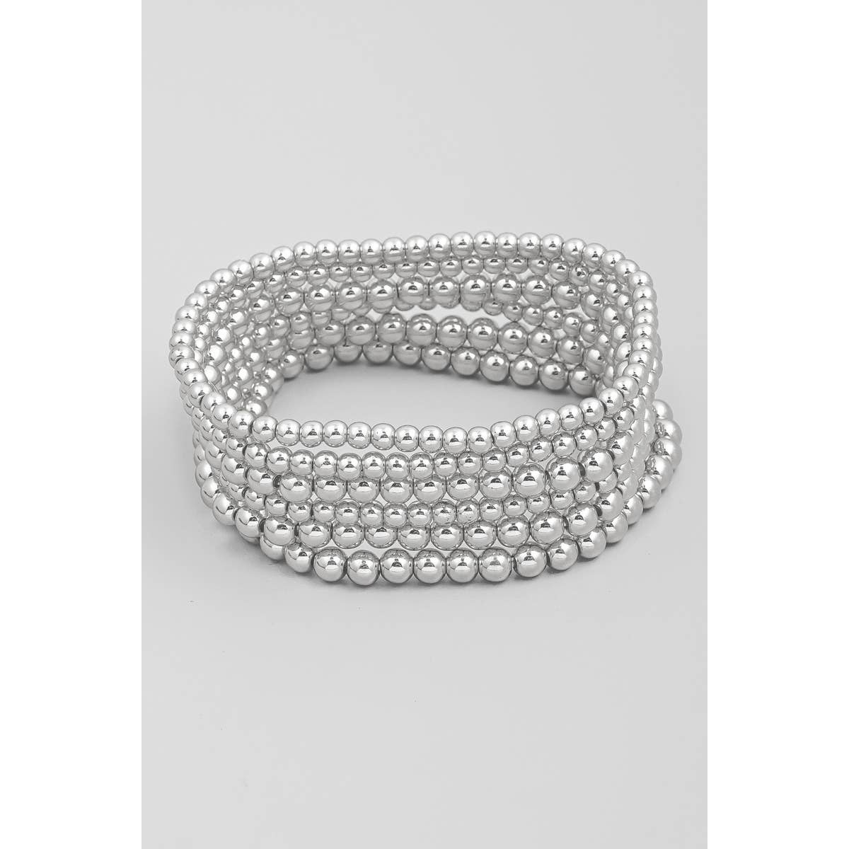 Gold Dipped Ball Bead Bracelet Set: S