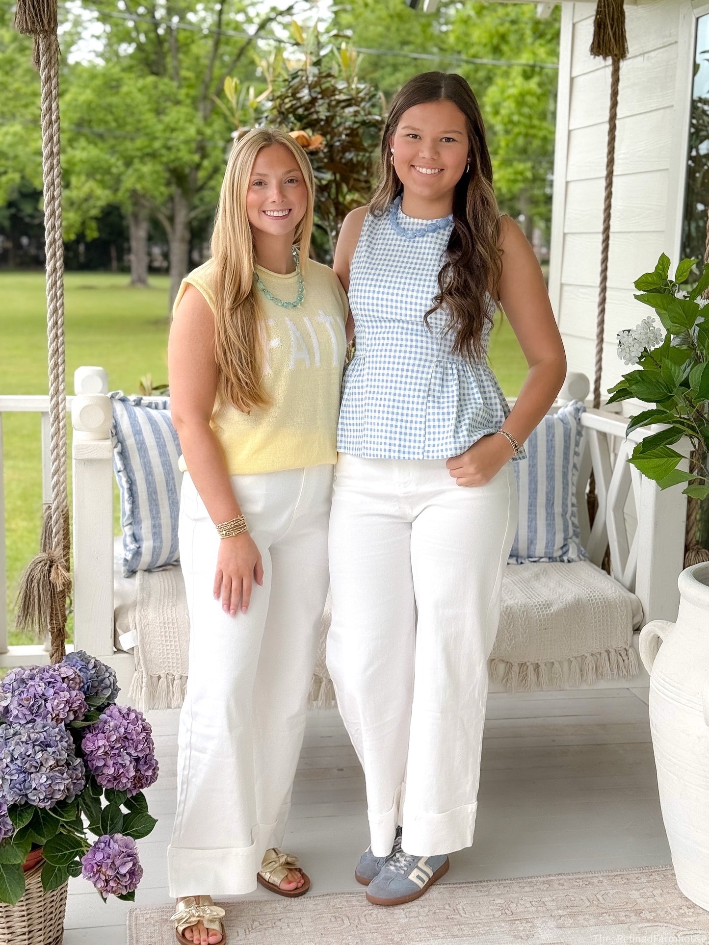 Seaside Charm Gingham Top