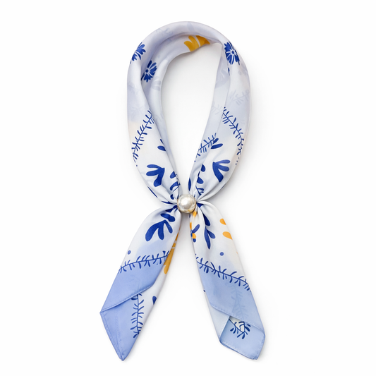 Ready To Wear Magnetic Scarf-blue/yellow