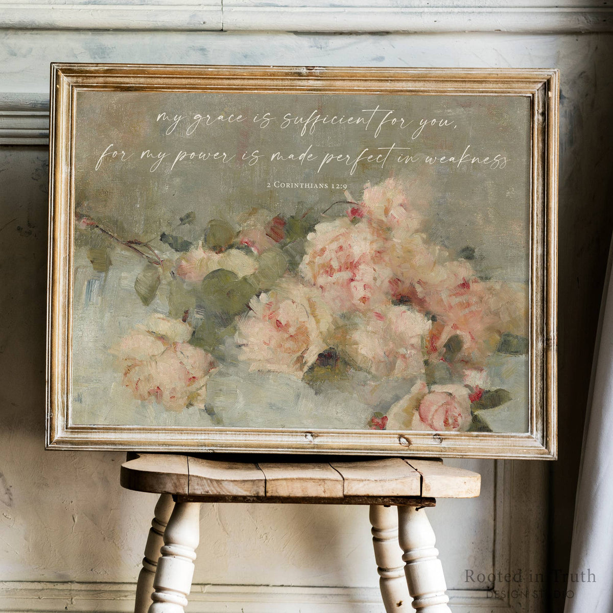 Grace is Sufficient - Wall Art Print Christian Gift Decor: 5x7