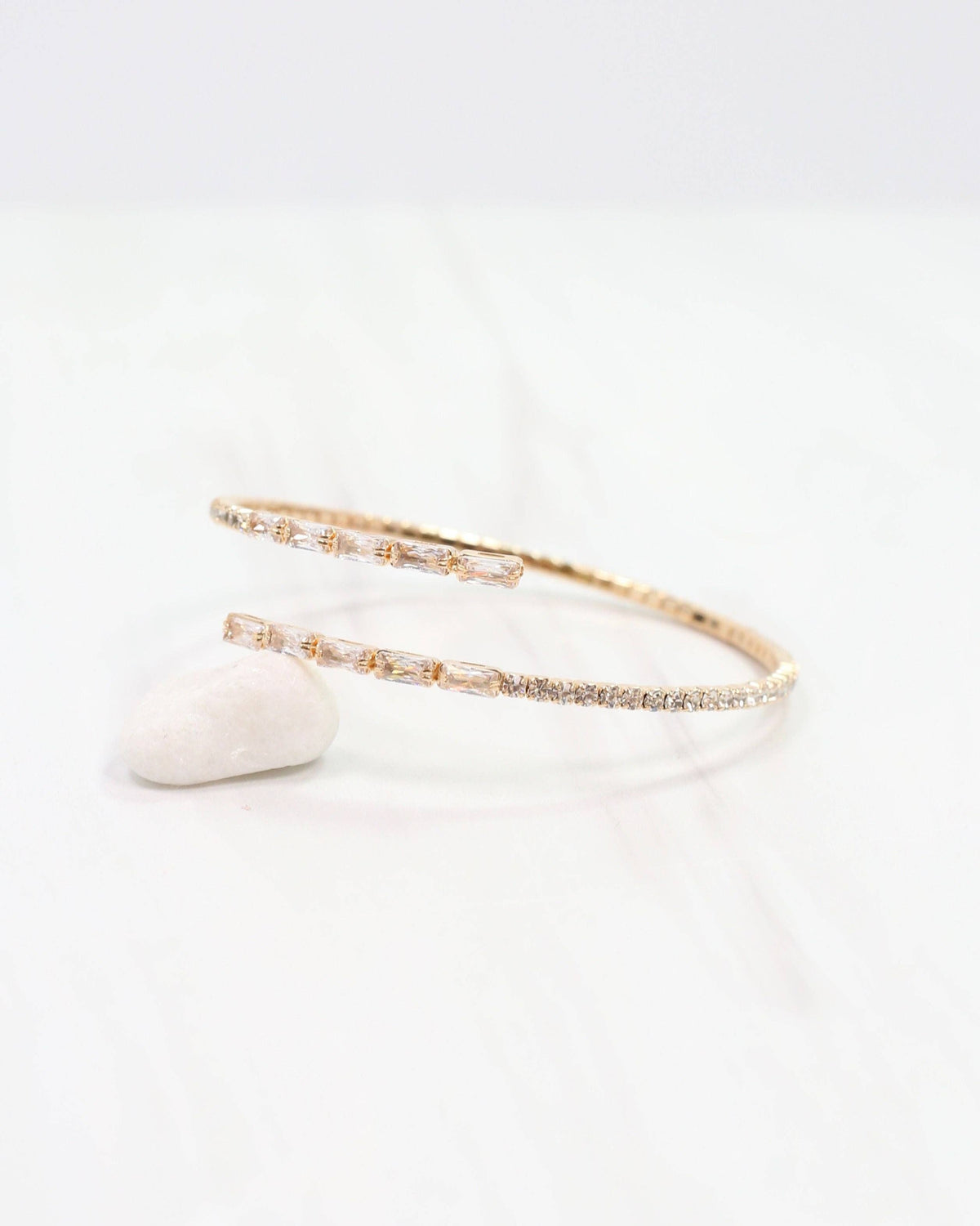 Hoover CZ Stretch Bracelet Gold