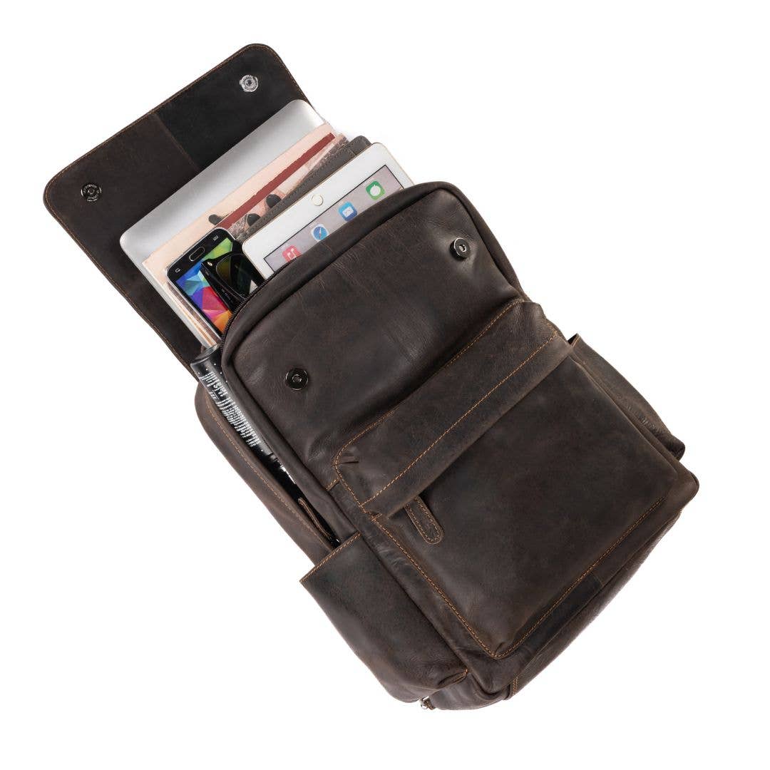 Leather Vintage Backpack Scott- Sandal