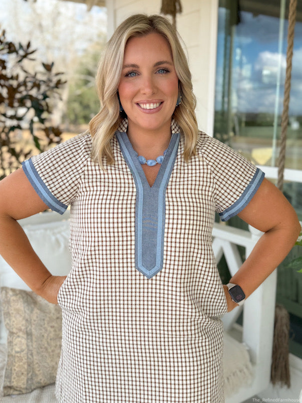 Oak & Blue Gingham Dress