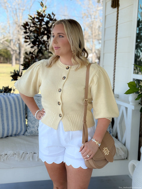 The Buttercup Button Sweater