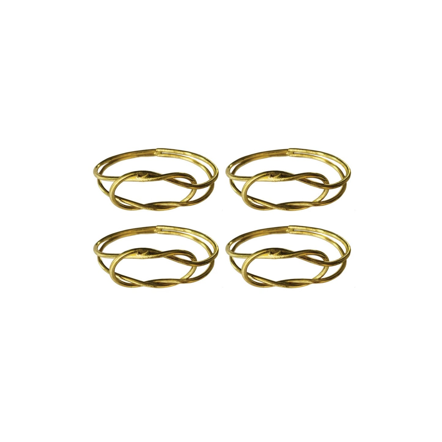 Metal Twisted Knot Napkin Rings, Set of 4
