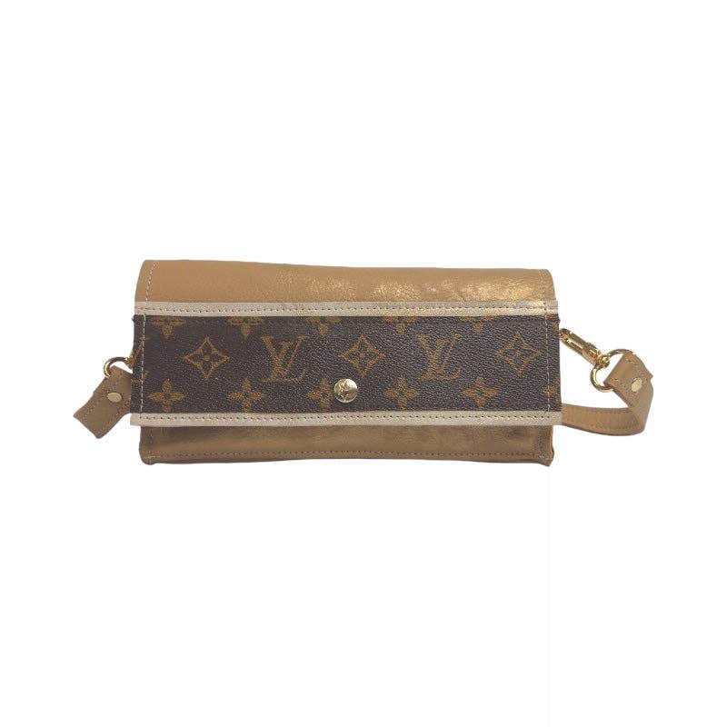Madison Shoulder Bag In Bronze Leather | Upcycled LV
