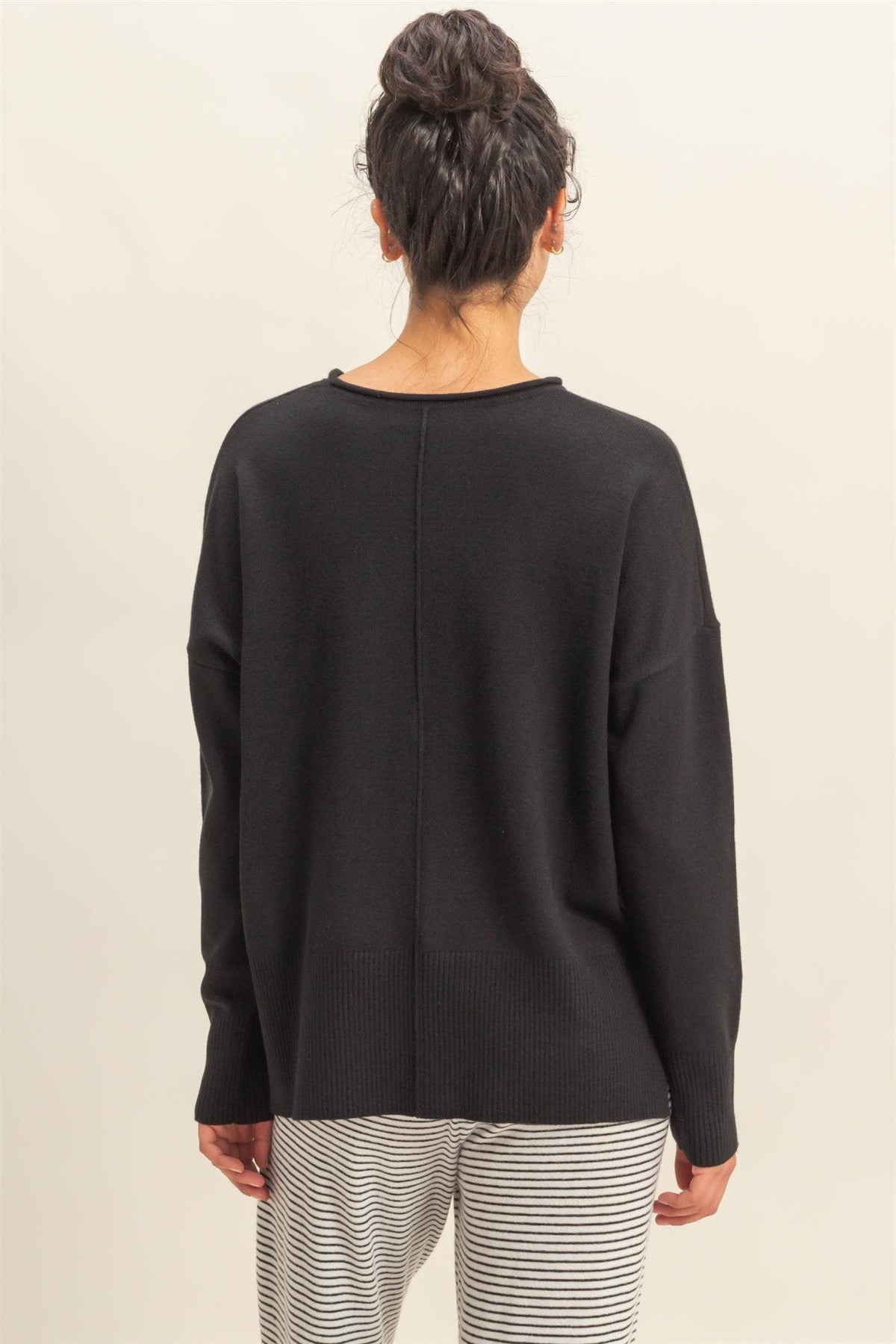 Minimal Muse Knit Sweater | Black
