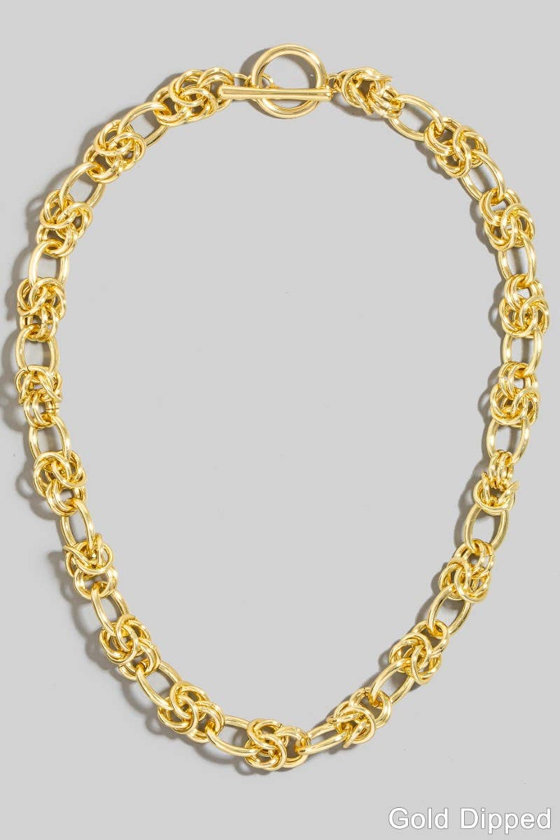 Golden Glow Cluster Necklace