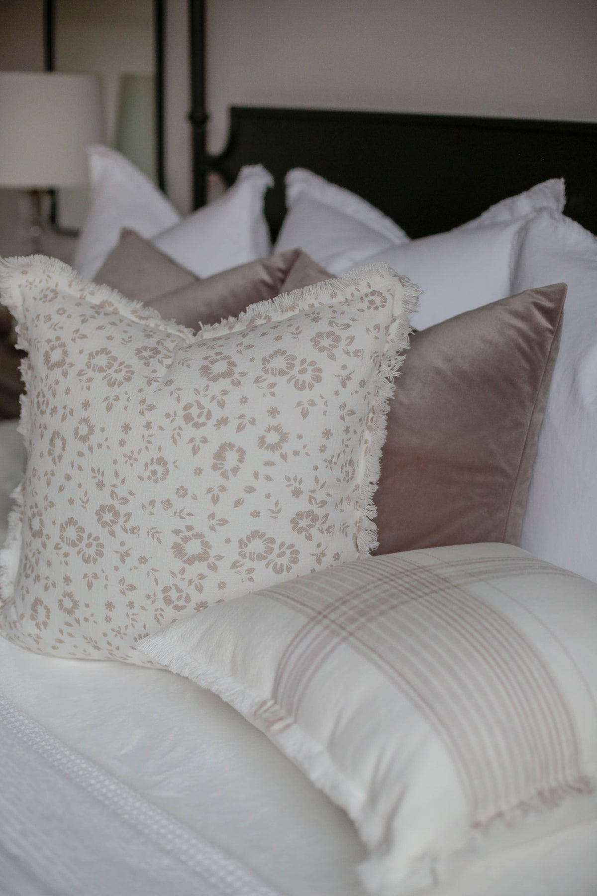 Plaid Fringe Pillow Cover | Fleur + Fray Collection