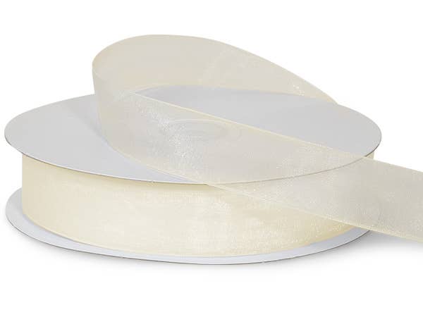 Sheer Organza Gift Packaging Ribbon: Denim Blue, 1 Pack, 7/8"x100 yards