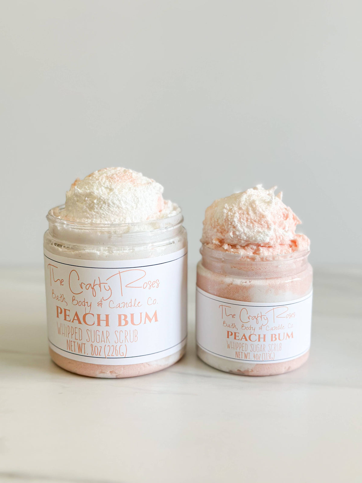 Peach Bum Whipped Sugar Scrub: 4oz