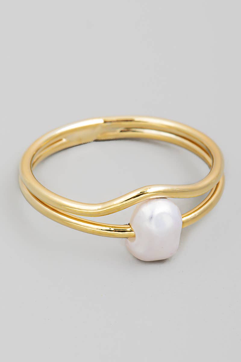 Pearl Charm Fashion Ring: G