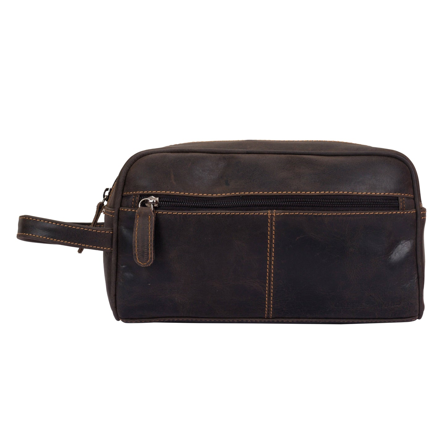 Leather Banff Toiletry Bag TB796: Brown