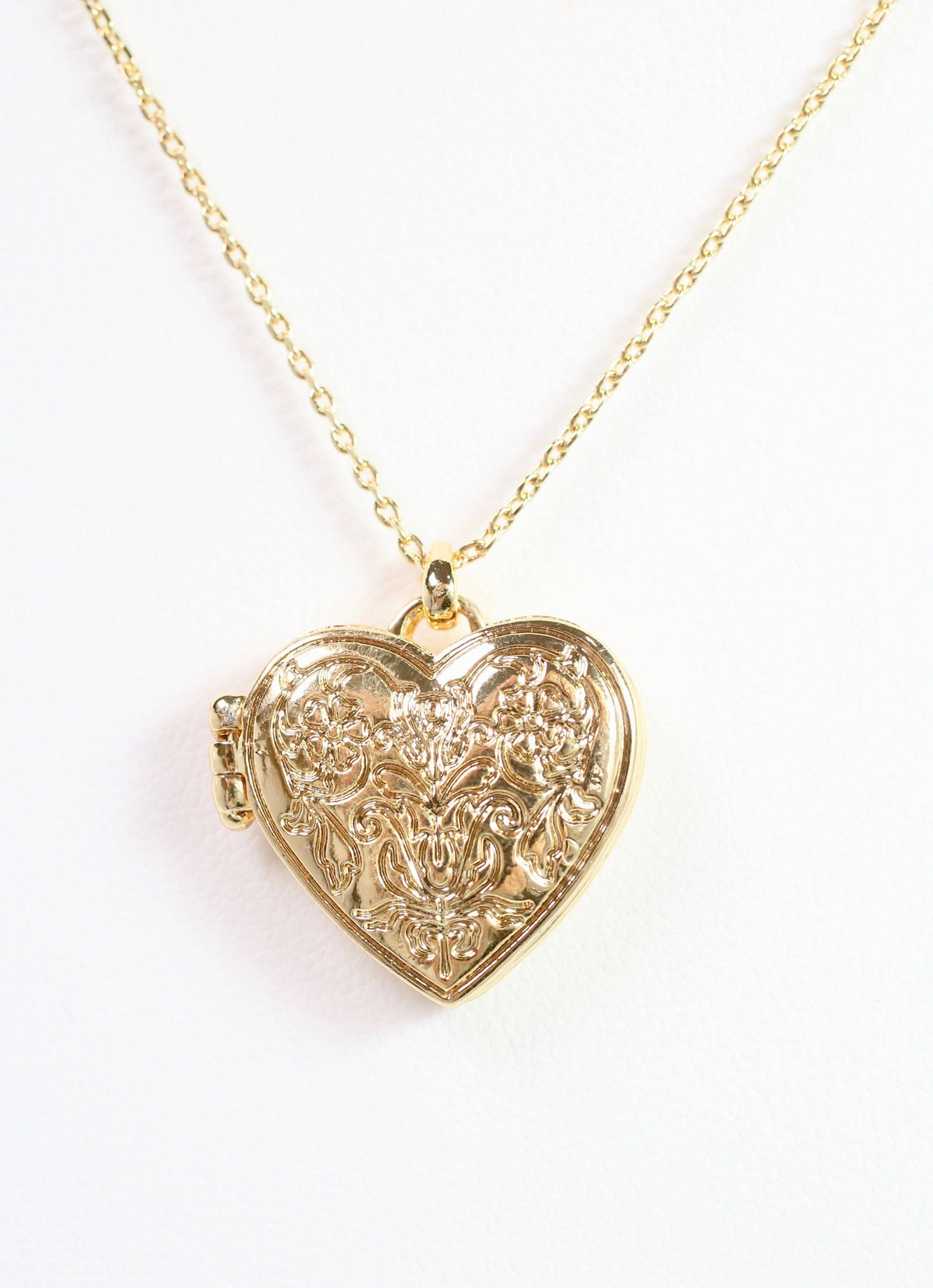 Baron Heart Locket Necklace Gold