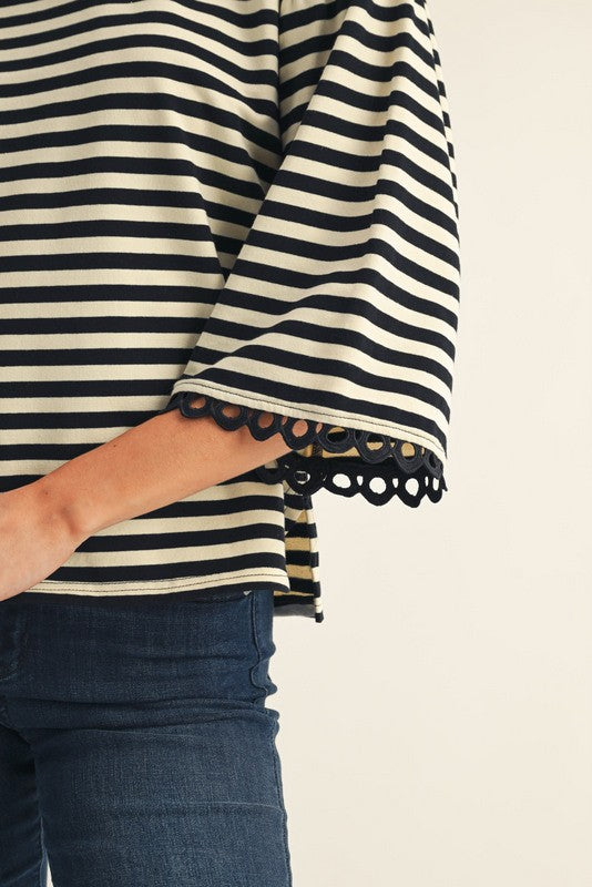 Blackberry Bay Stripe Tee