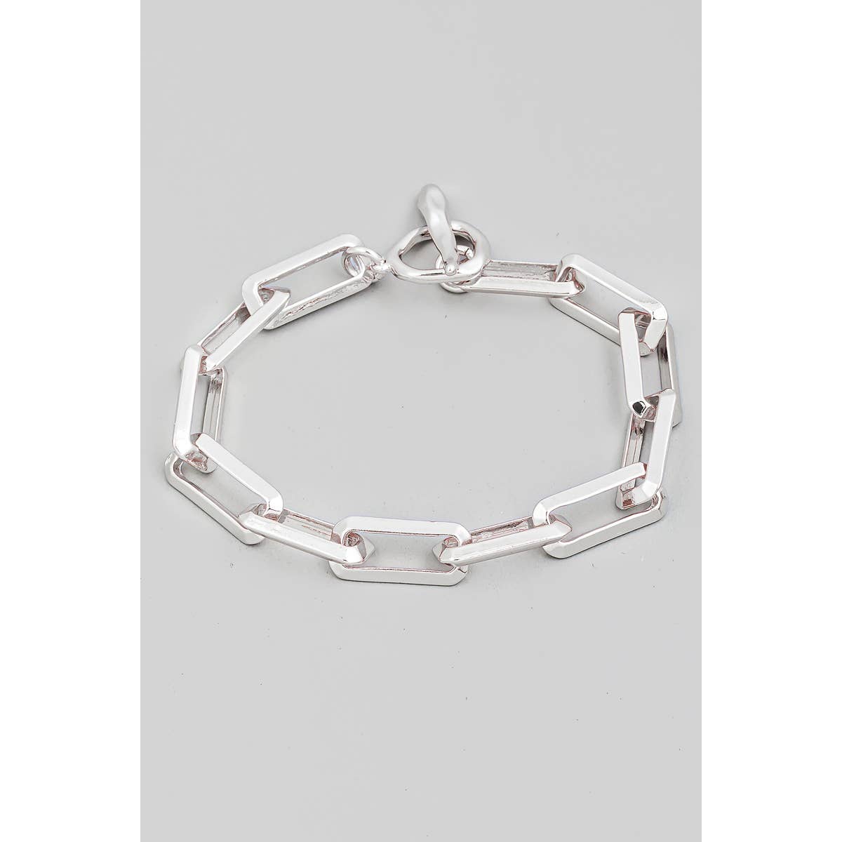Rectangle Toggle Chain Bracelet: G