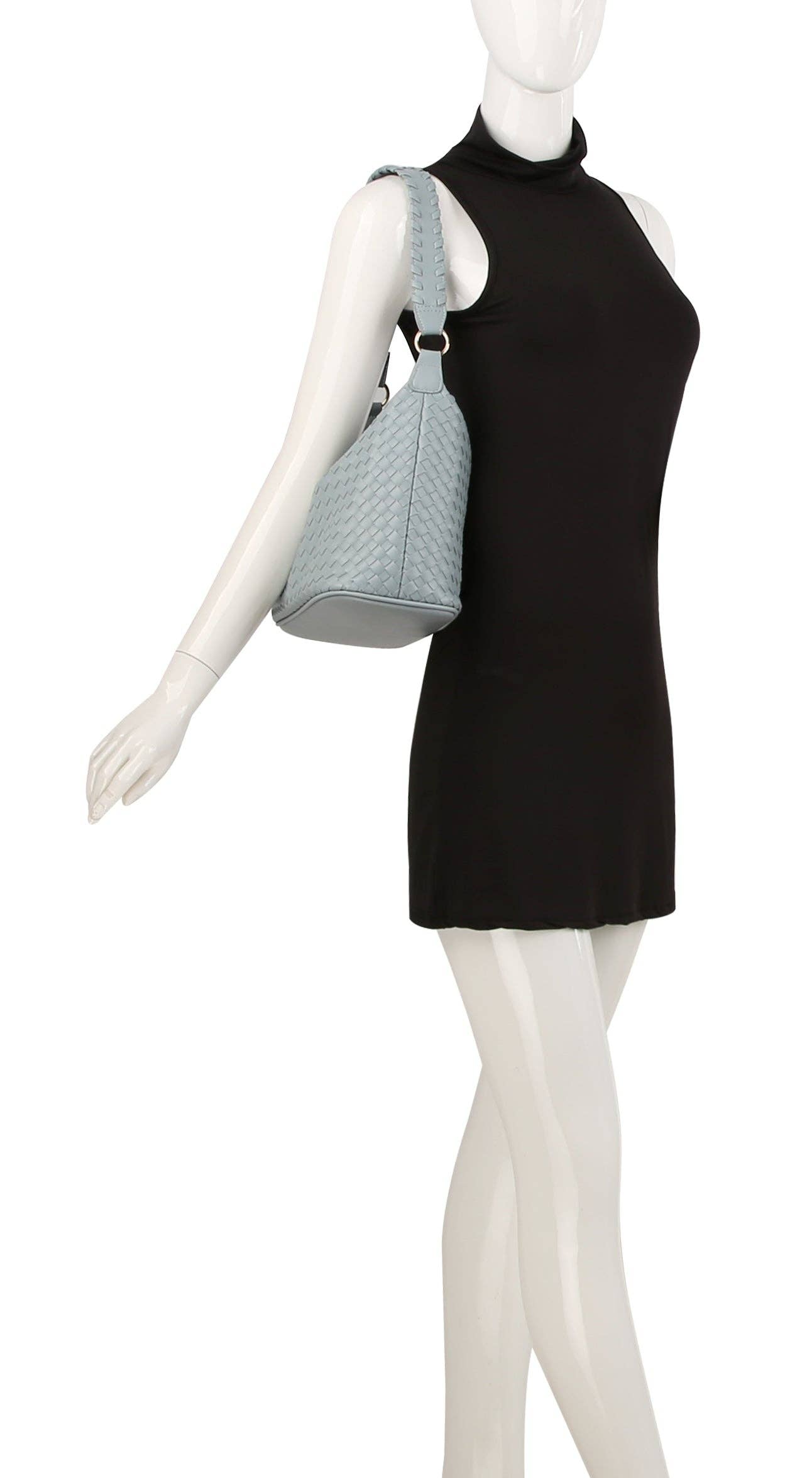 Woven hobo bag: STONE