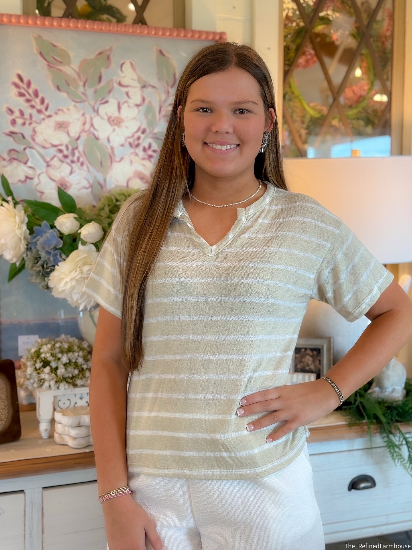 Soft Horizon Stripe Top