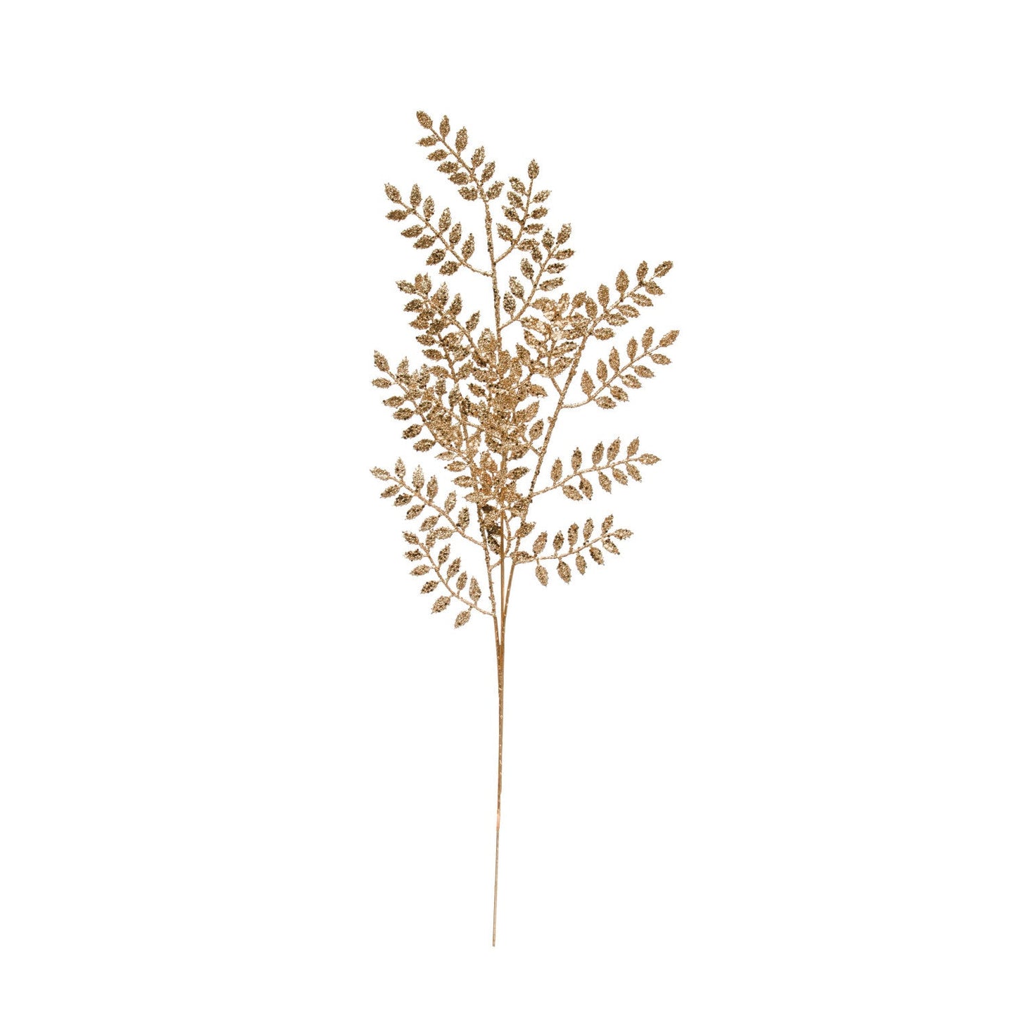 28-1/2"H Faux Leaf Spray w/ Glitter, Champagne